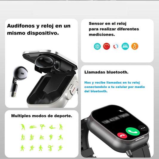 Smartwatch con Audífonos Integrados