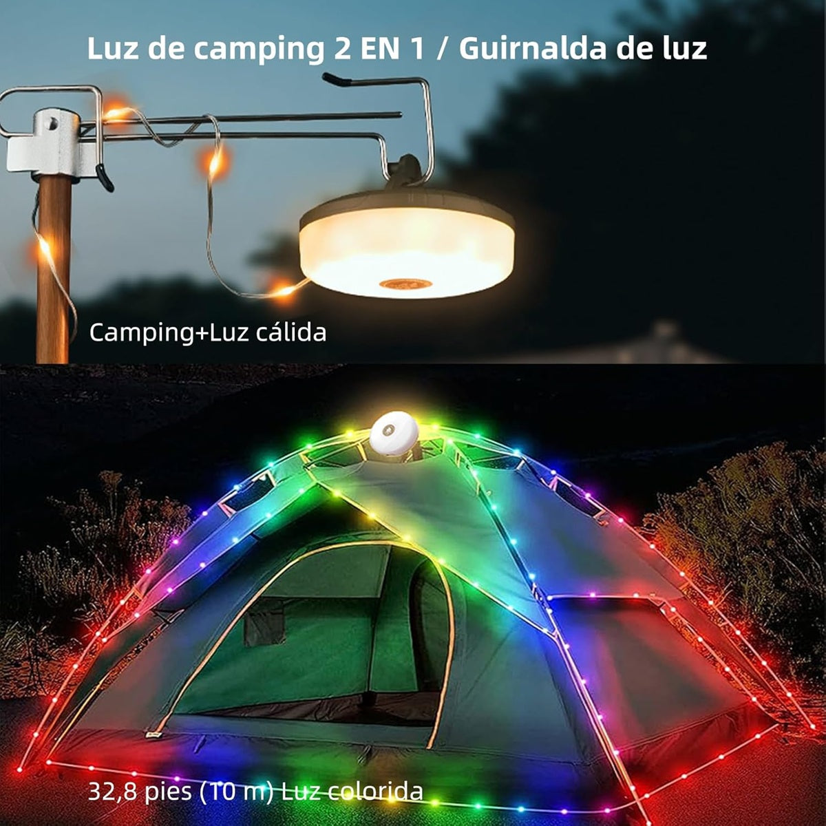 Luz Multifuncional para Camping y Exteriores