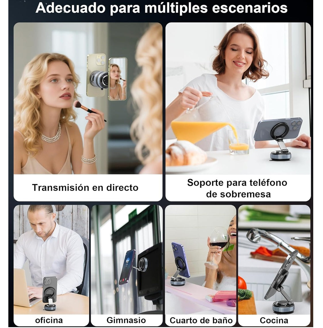 Soporte Magnético con Ventosa