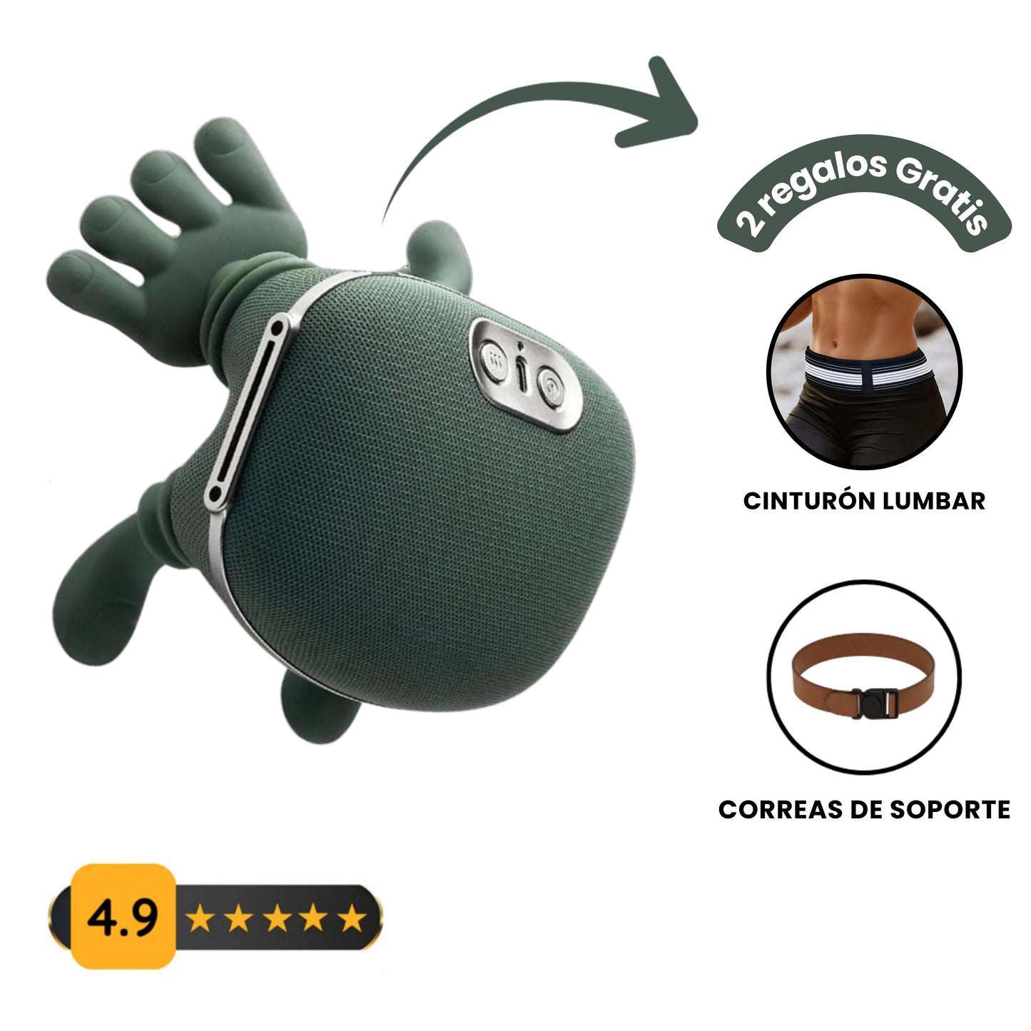 Masajeador Portátil Shiatsu con Calor