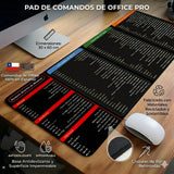 Mouse Pad con Atajos y Comandos - Excel, Word, PowerPoint, Office - Idioma Español