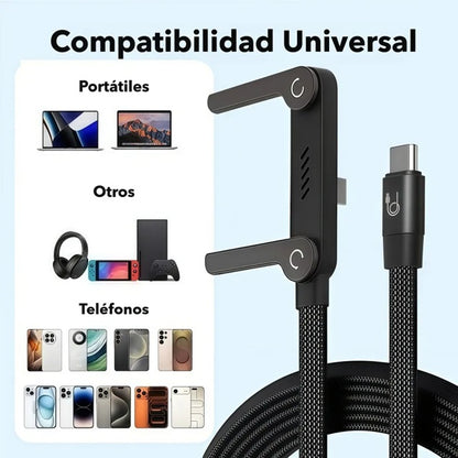 Cargador rápido 240W - 1.5 MT con Soporte integrado