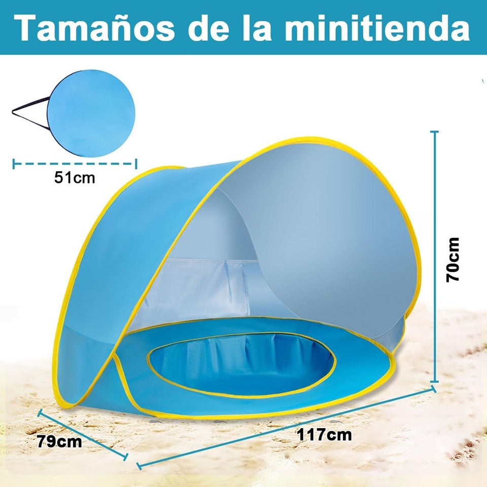 Carpa de Playa Infantil con Piscina integrada - Protección UV
