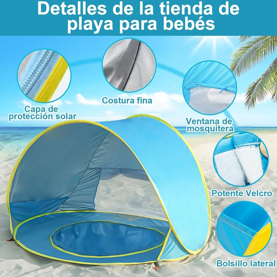 Carpa de Playa Infantil con Piscina integrada - Protección UV
