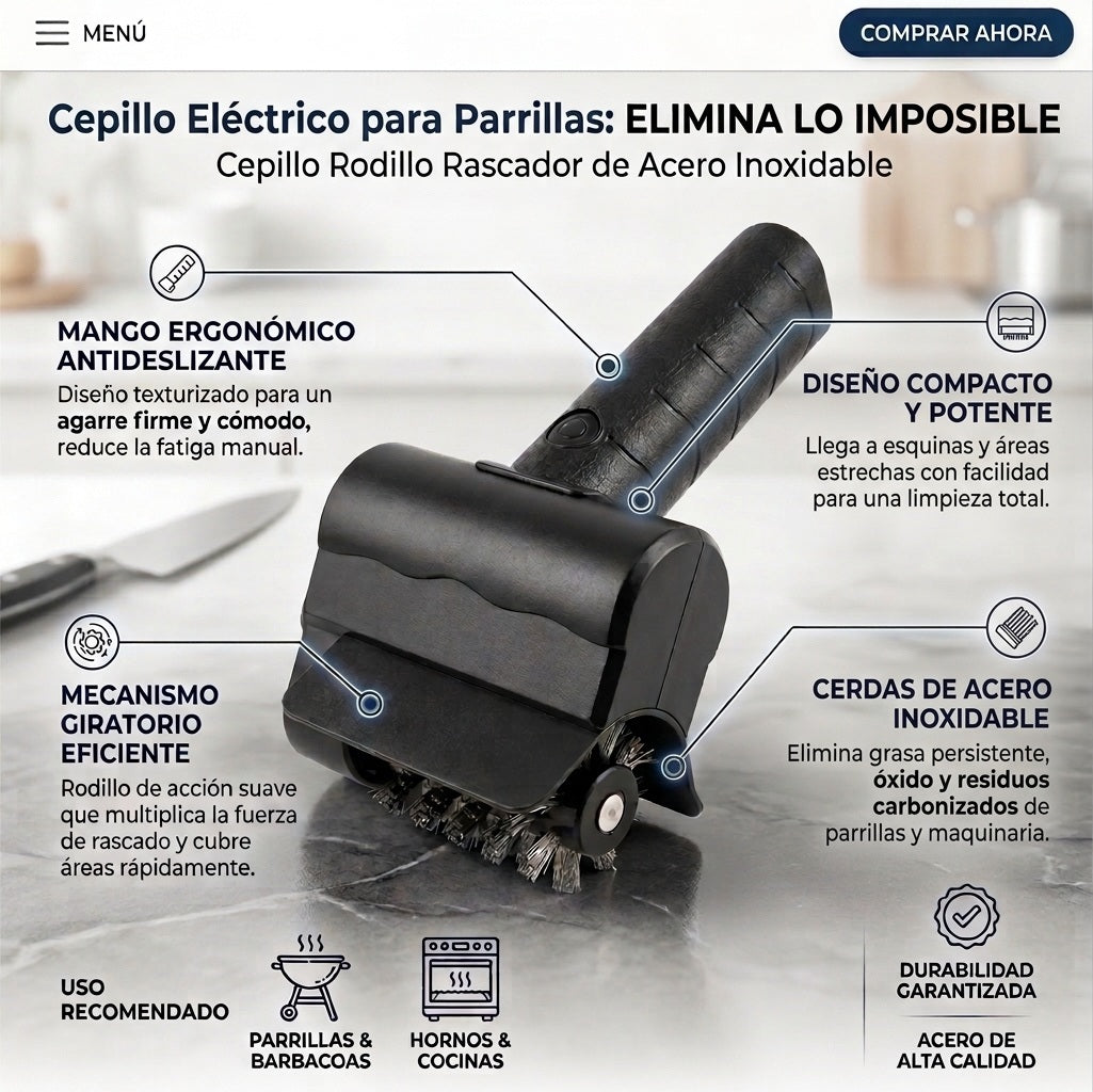 Cepillo Eléctrico para Limpiar Parrilla