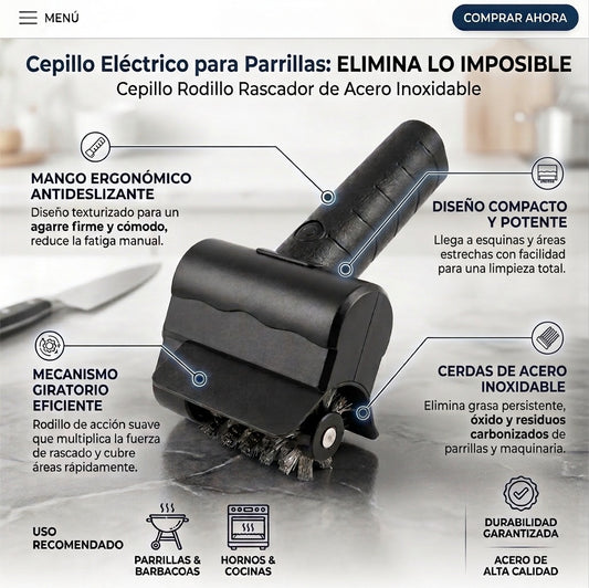 Cepillo Eléctrico para Limpiar Parrilla