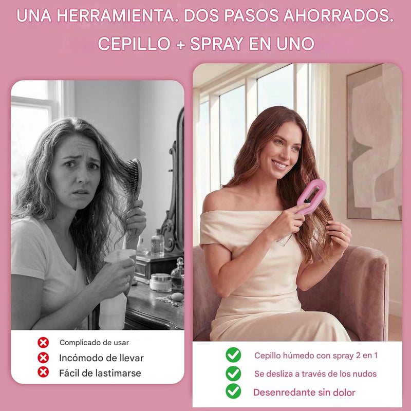 Cepillo Spray Desenredante Anti-Tirones