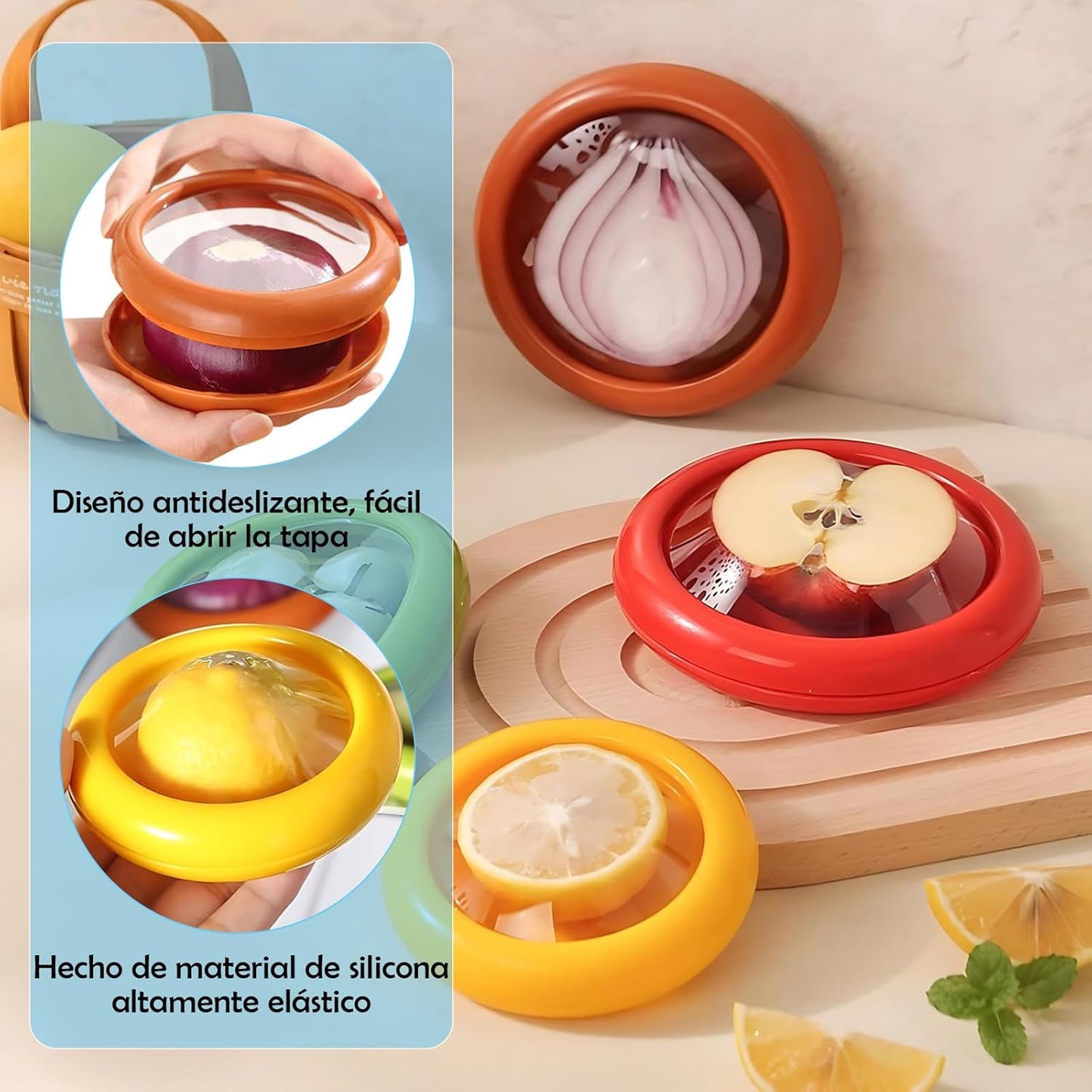 Set de 4 Conservadores de Frutas y Verduras Frescas