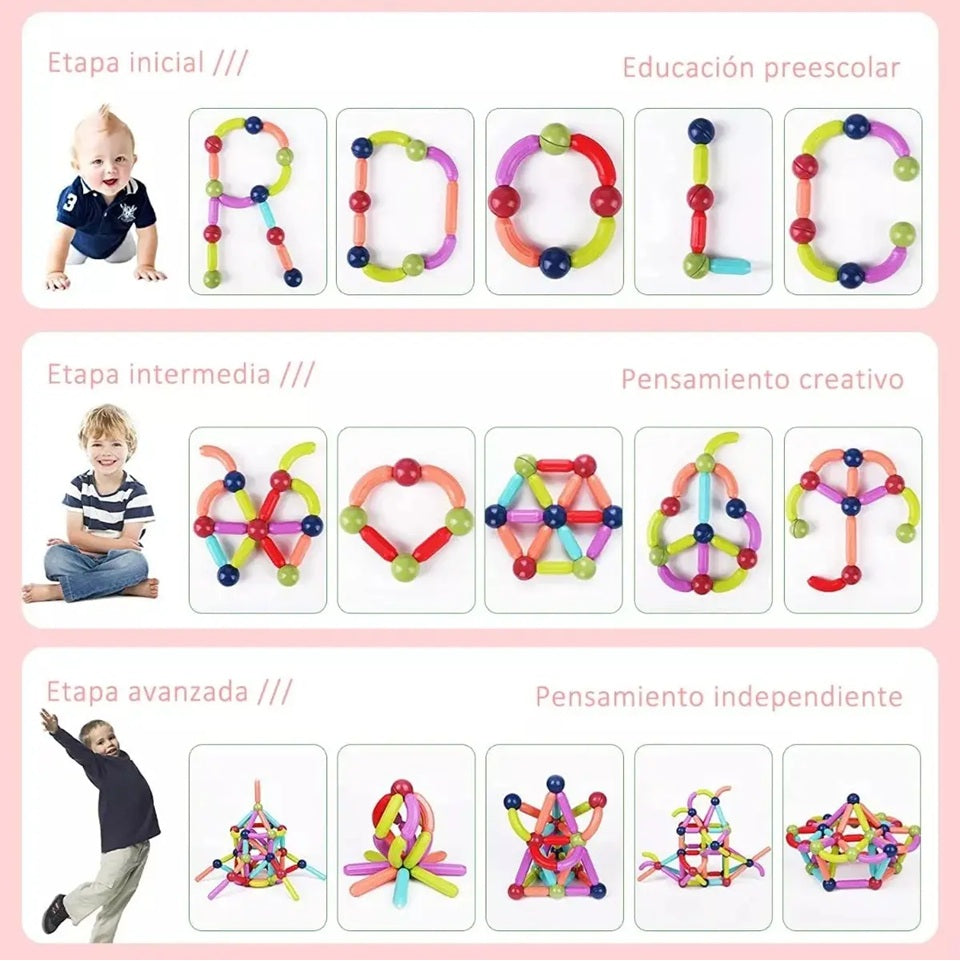 Set de Bloques Magnéticos para Niños