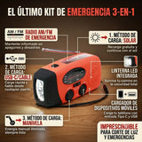 Radio de Emergencia con Linterna y Cargador
