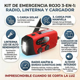 Radio de Emergencia con Linterna y Cargador