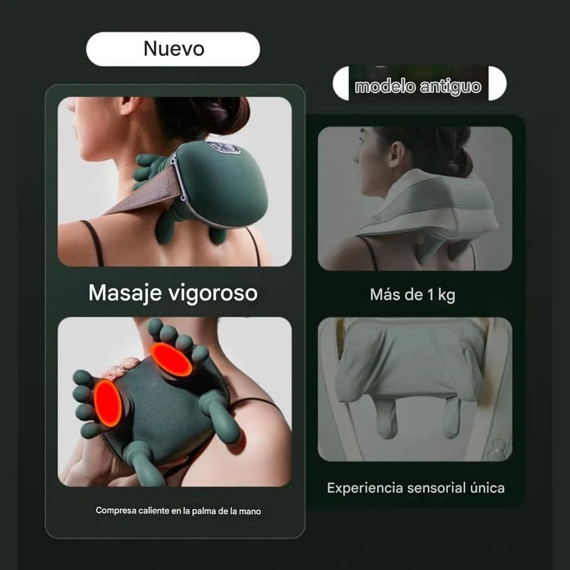 Masajeador Portátil Shiatsu con Calor