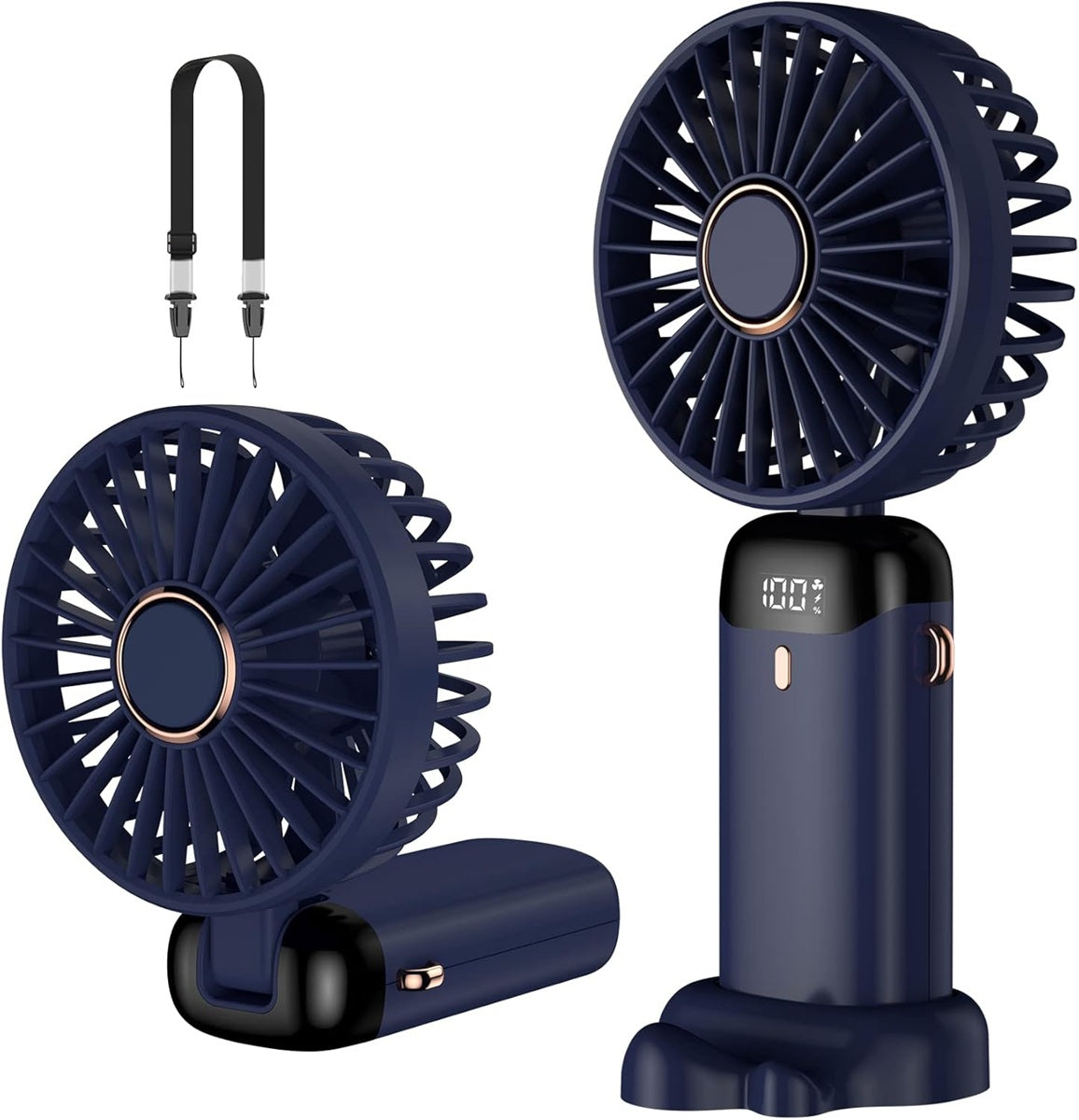 Ventilador Portátil 5 velocidades - Pantalla LED