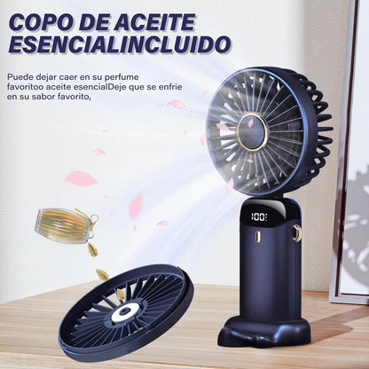 Ventilador Portátil 5 velocidades - Pantalla LED