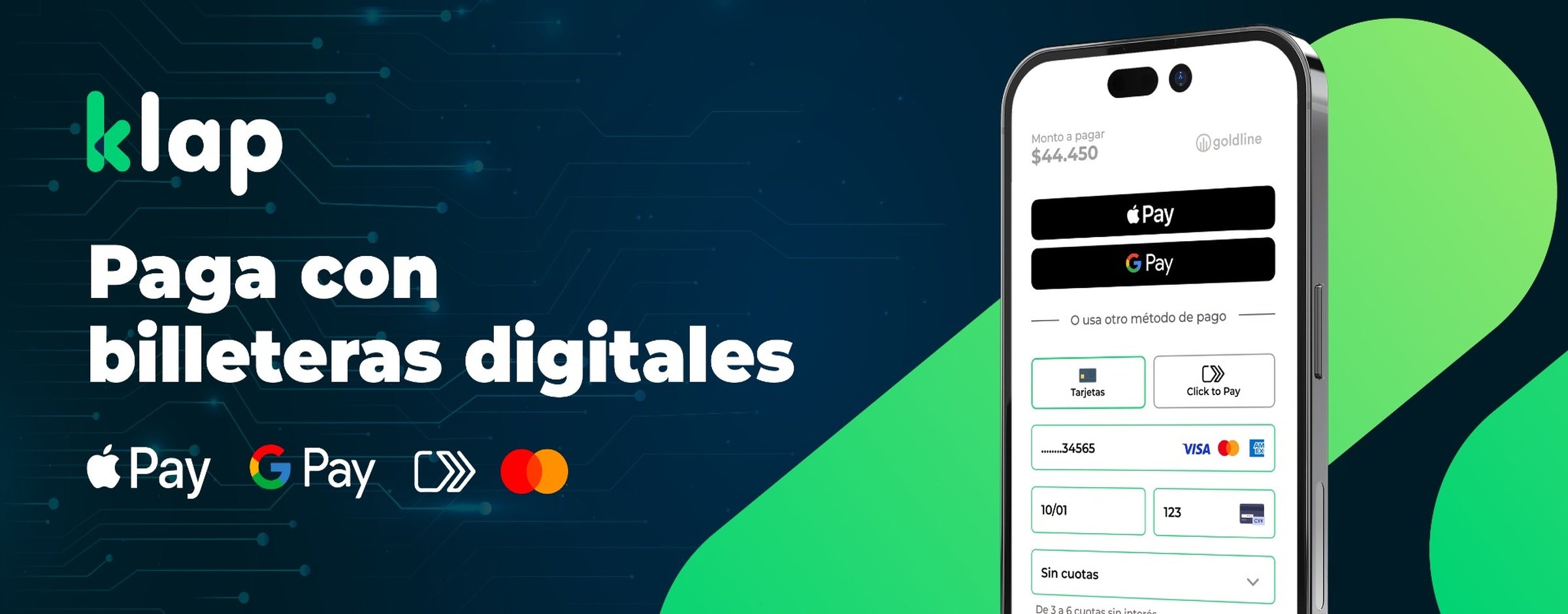 Paga con billeteras digitales Apple Pay y Google Pay con Klap